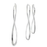 Sterling Silver Hoop Earrings - Wave