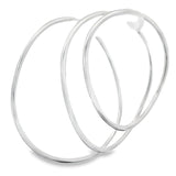 Sterling Silver Hoop Earrings - Wave