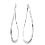 Sterling Silver Hoop Earrings - Wave