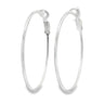Sterling Silver Hoop Earrings with Omega Clip Back