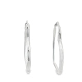 Sterling Silver Hoop Earrings - Heart