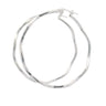 Sterling Silver Hoop Earrings - Wave with Click Top