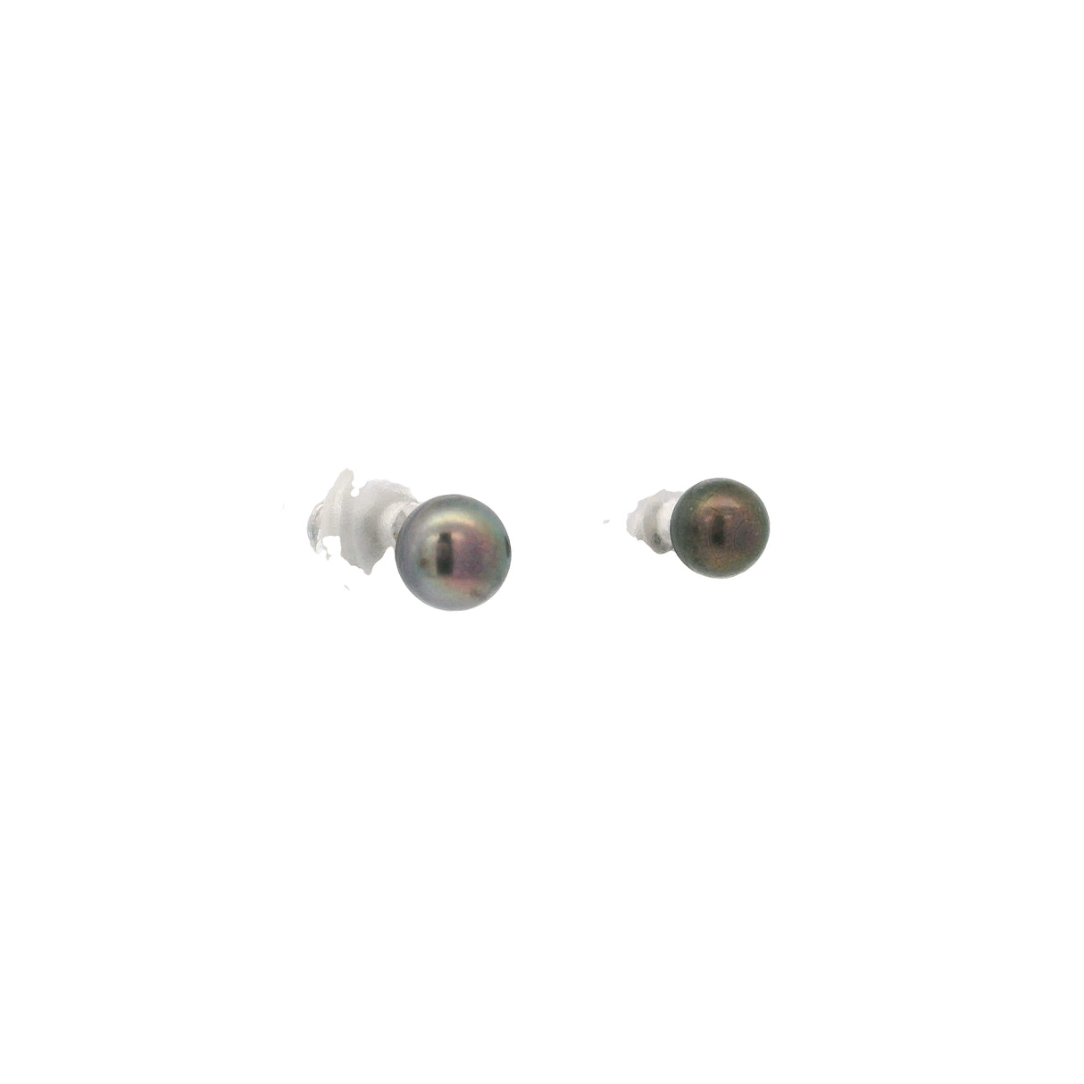 Boucles d'oreilles clous en perles de Tahiti - Percées