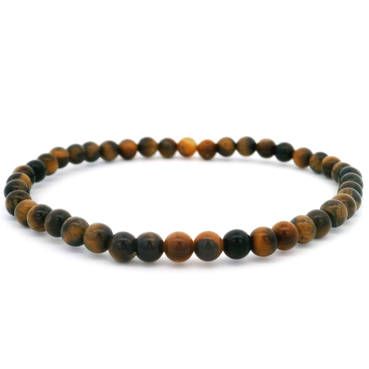Yellow Tigers Eye Beaded Bracelet - 4.5mm Round