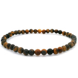 Yellow Tigers Eye Beaded Bracelet - 4.5mm Round