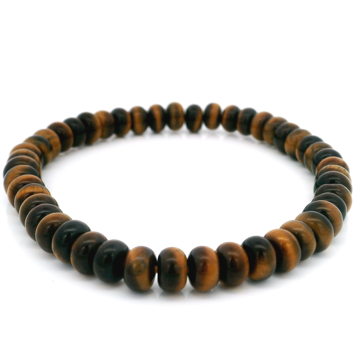 Yellow Tigers Eye Beaded Bracelet - 6.5 mm Rondelles