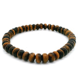 Yellow Tigers Eye Beaded Bracelet - 6.5 mm Rondelles