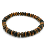 Yellow Tigers Eye Beaded Bracelet - 6.5 mm Rondelles