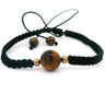 10mm Round Bead on Woven Adjustable Bracelet