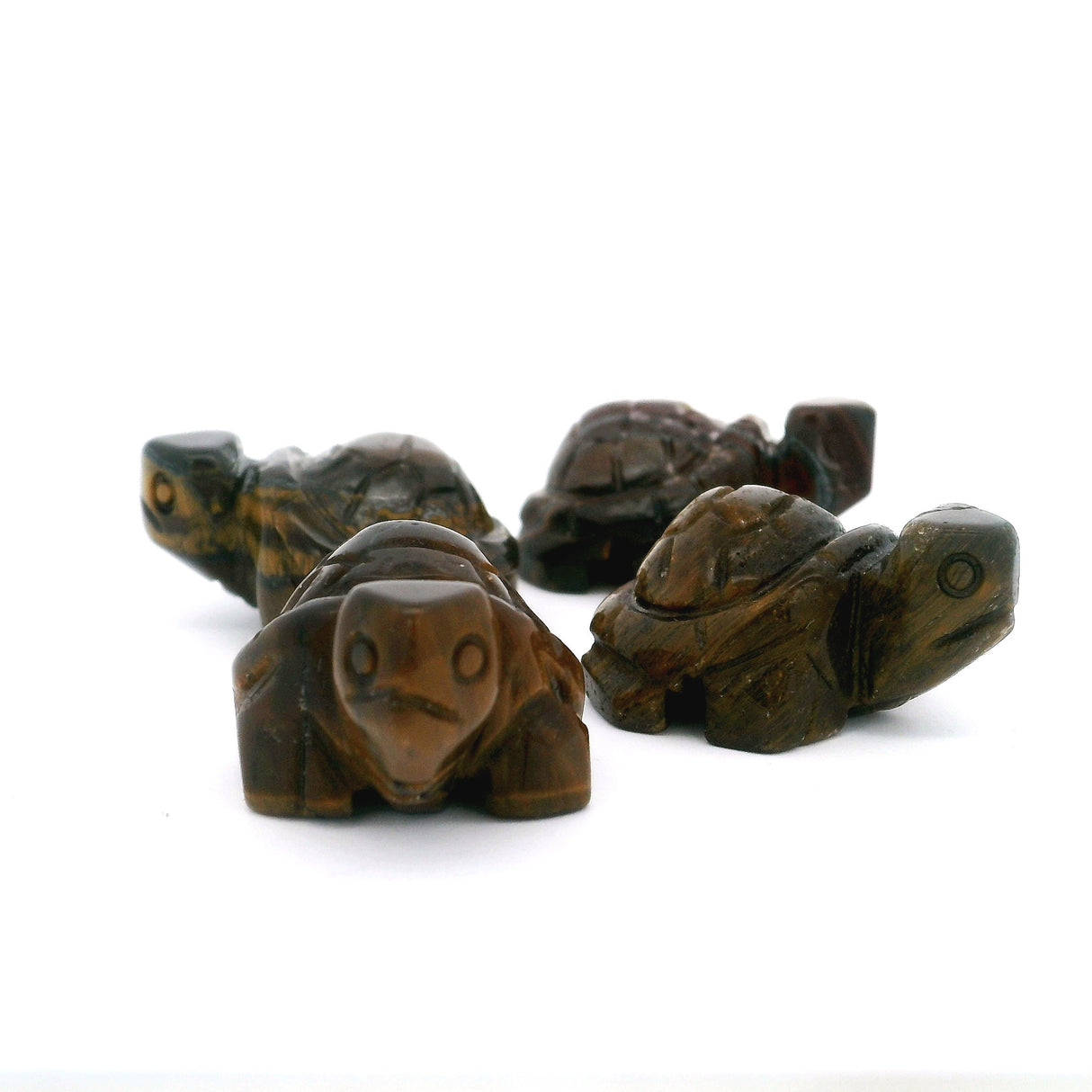 Tiger's Eye Mini Turtle Carving