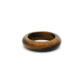 Tiger Eye Gemstone Ring - Solid Stone Carving