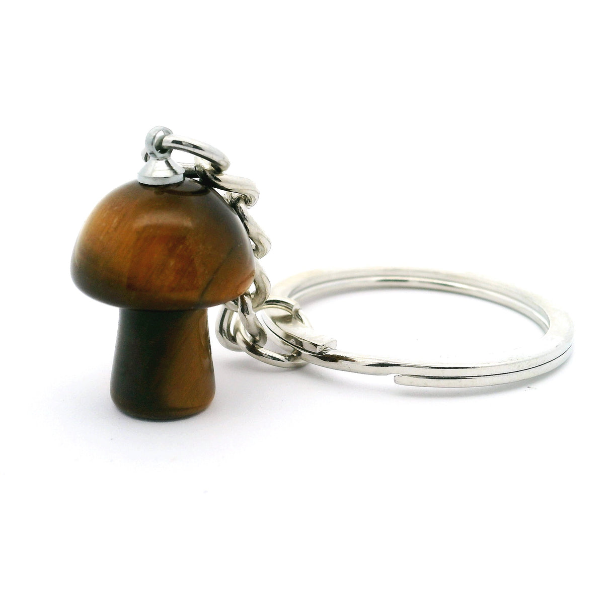 Tiger's Eye Mushroom Keychain
