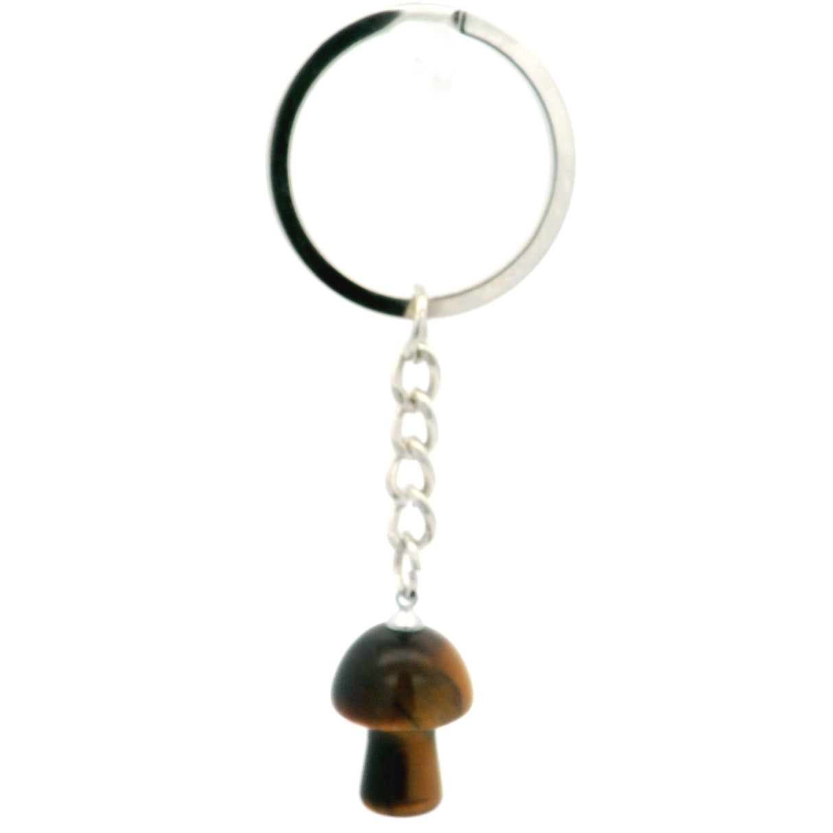 Tiger's Eye Mushroom Keychain
