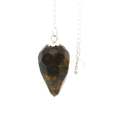 Yellow Tiger's Eye Faceted Droplet Gemstone Pendulum