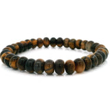 Tigers Eye Rondelle Beaded Bracelet 8mm