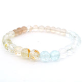 Multi Topaz Beaded Bracelet - 6mm Round