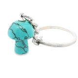 Turquoise Howlite Mushroom Keychain