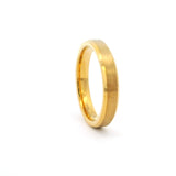 Tungsten Ring Gold With Shiny Beveled Edge 4mm s11