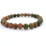 Unakite Beaded Bracelet 6mm Rounds
