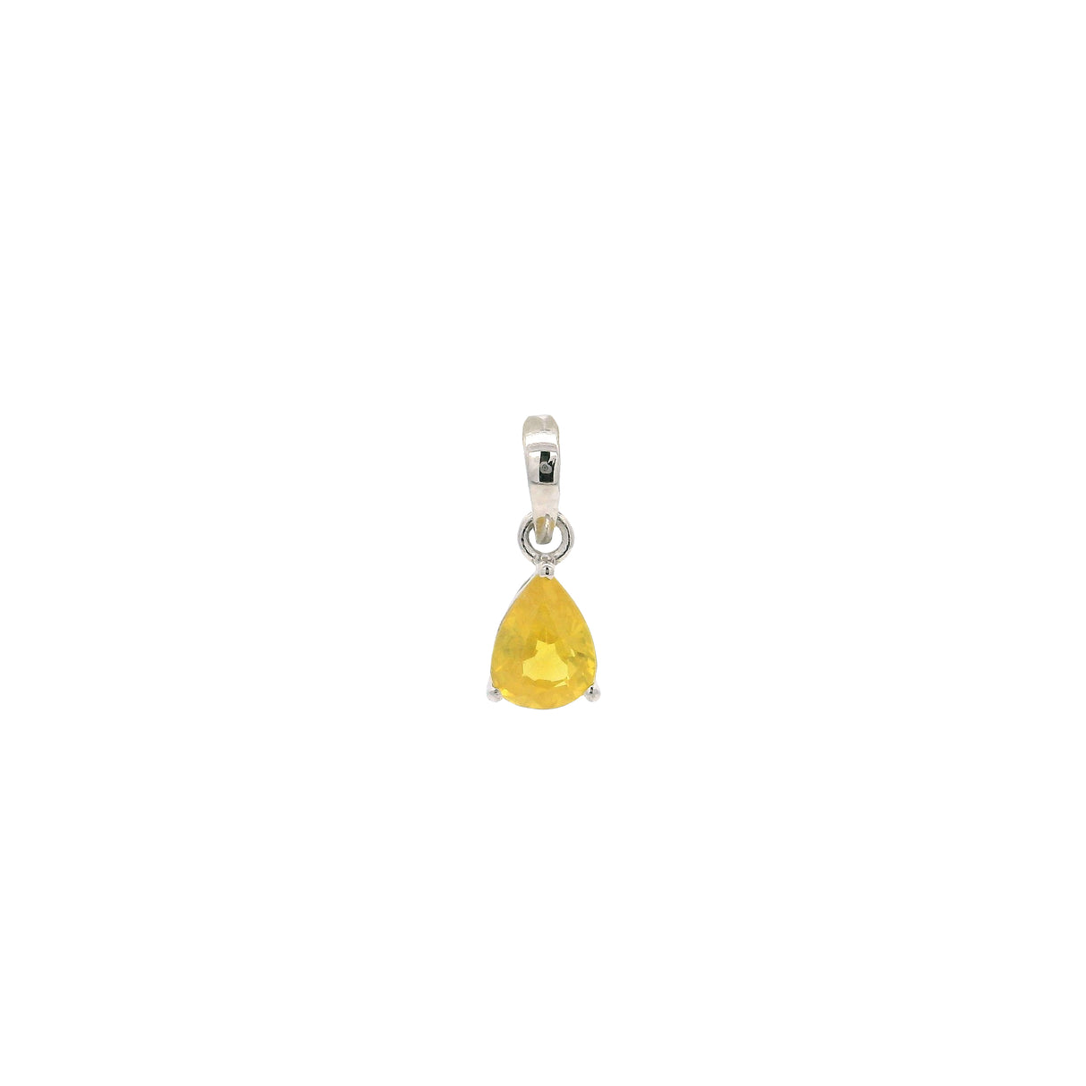 Brilliant Yellow Sapphire Teardrop - Prong Set
