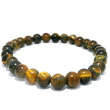 Yellow Tiger's Eye Beaded Bracelet 6mm Rounds