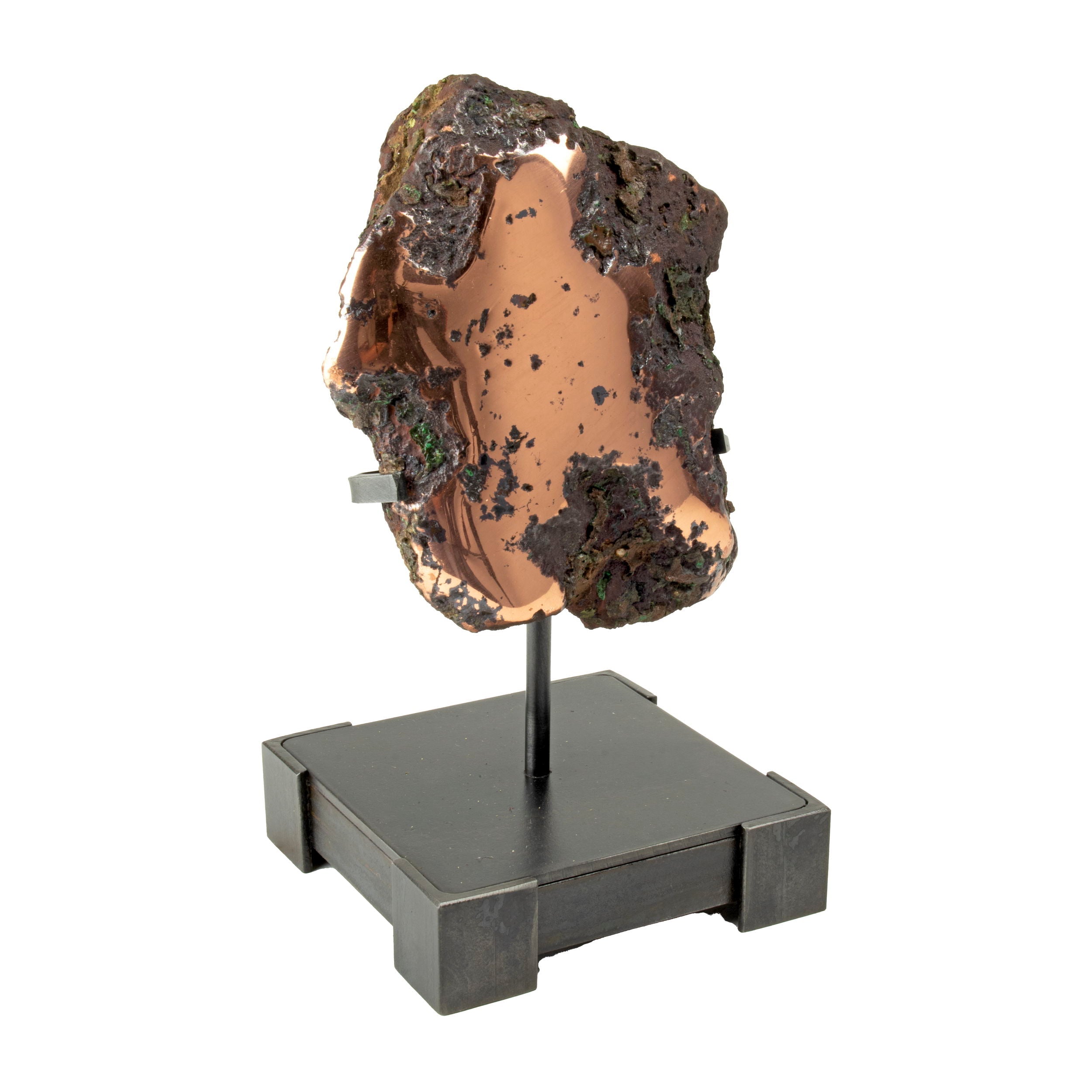 Michigan Float Copper Nugget On Custom Stand - Square With Corners ...