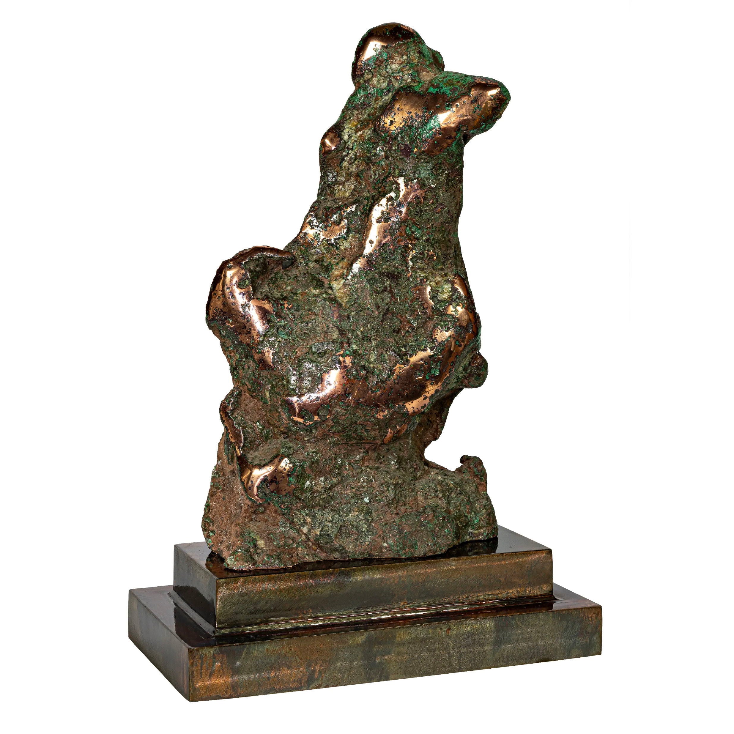 Michigan Float Copper Cut Base On Custom Stand - Rare Earth Gallery