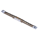 Tigers Eye & Pearls Multi Wrap Bracelet with Magnetic Clasp