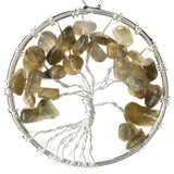 Labradorite Wire Wrapped Tree of Life Necklace - Sacred Geometry