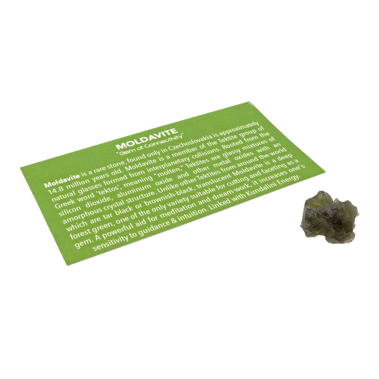 Moldavite Tektite Raw Nugget -Rugged Orb