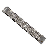 Narrow Crystal Wrap Bracelet - Black Iridescent with Magnetic Clasp