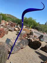 Outdoor Blown Glass Bulb Pod - Blue