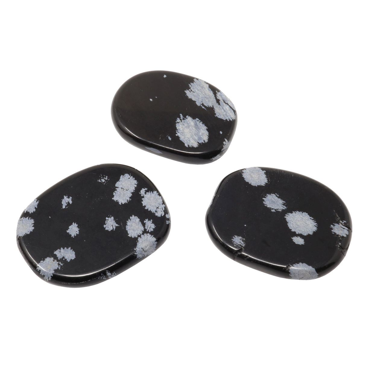 Snowflake Obsidian Flat Stone (Singles)