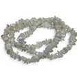 Rare Earth Gallery 32-inch necklace featuring iridescent white mother of pearl chips in a layered strand design.