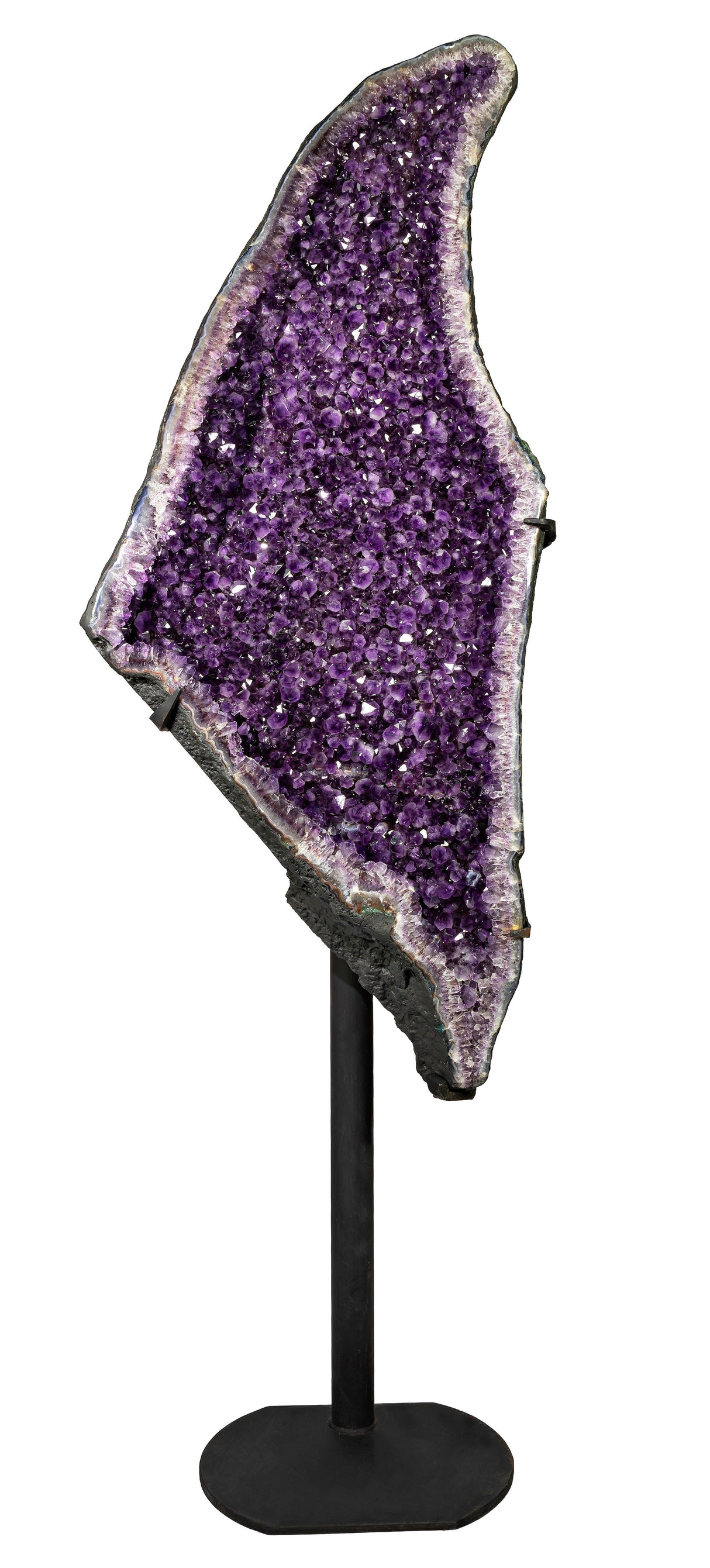 Amethyst Geode Pair on Fitted Separate Stands