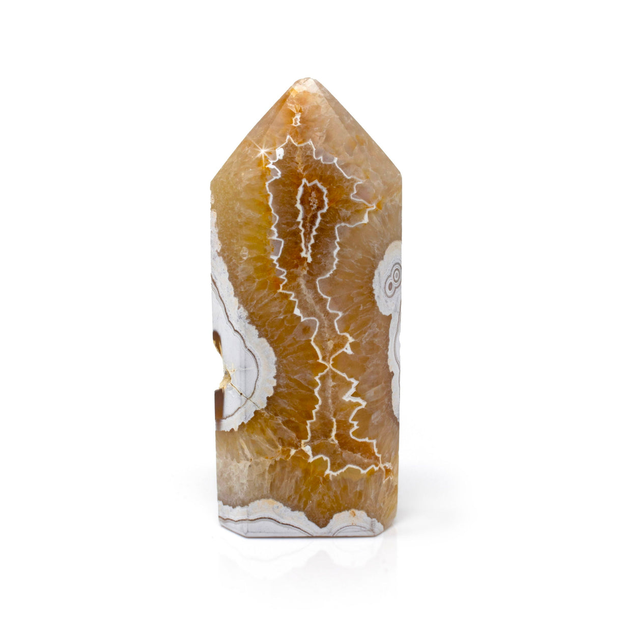 Agate Druze Geode Point from Brazil