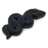 Black Obsidian 4" Snake Ready-to-Strike Carving