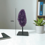 Amethyst Druze Polished Freeform Mini on Pin Stand - Large