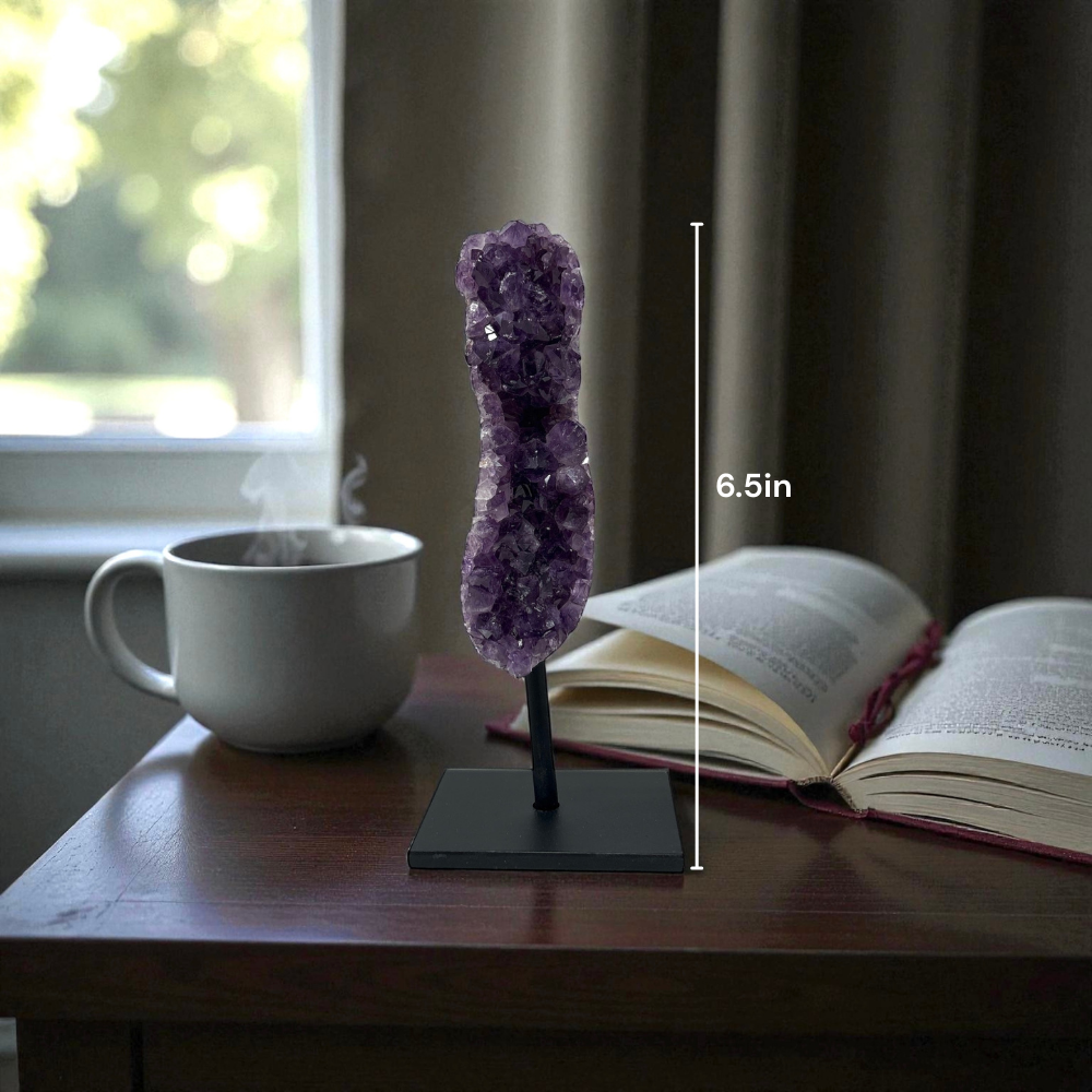 Amethyst Druze Polished Freeform Mini on Pin Stand - Large