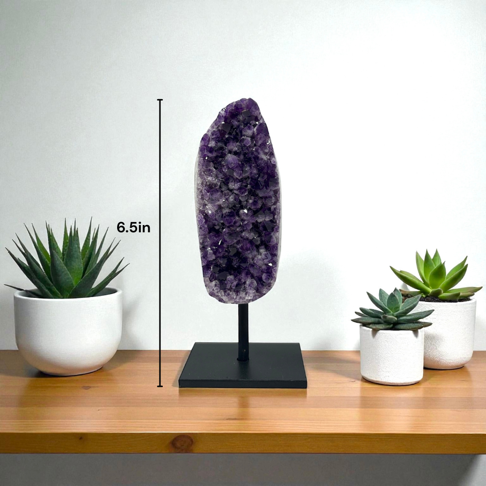Amethyst Druze Polished Freeform Mini on Pin Stand - Large