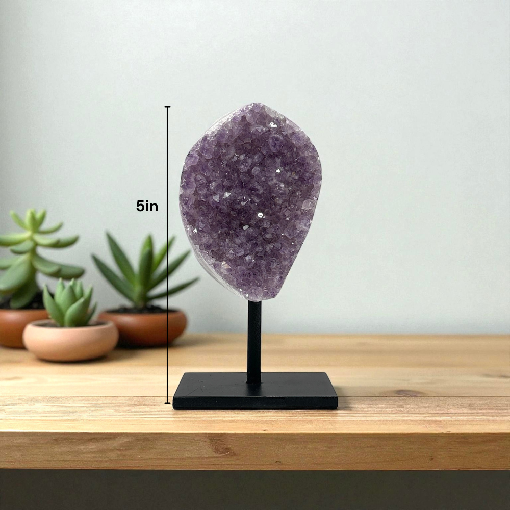 Amethyst Druze Polished Freeform Minis on Pin Stand - Small