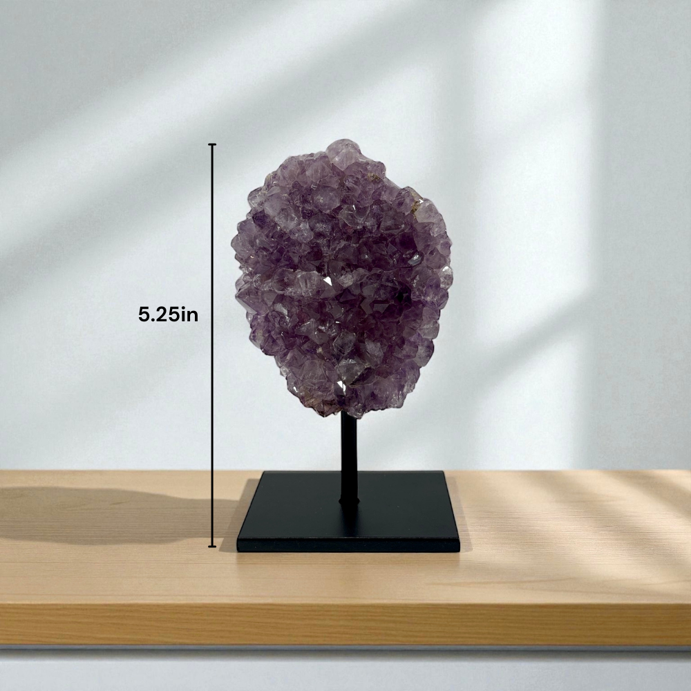 Amethyst Druze Polished Freeform Mini on Pin Stand - Medium