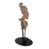 Michigan Native Copper in 3 - Pronged Tension Fit Stand with Crystalization on Surface