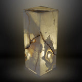 Pearlescent Onyx Pedestal Luminary