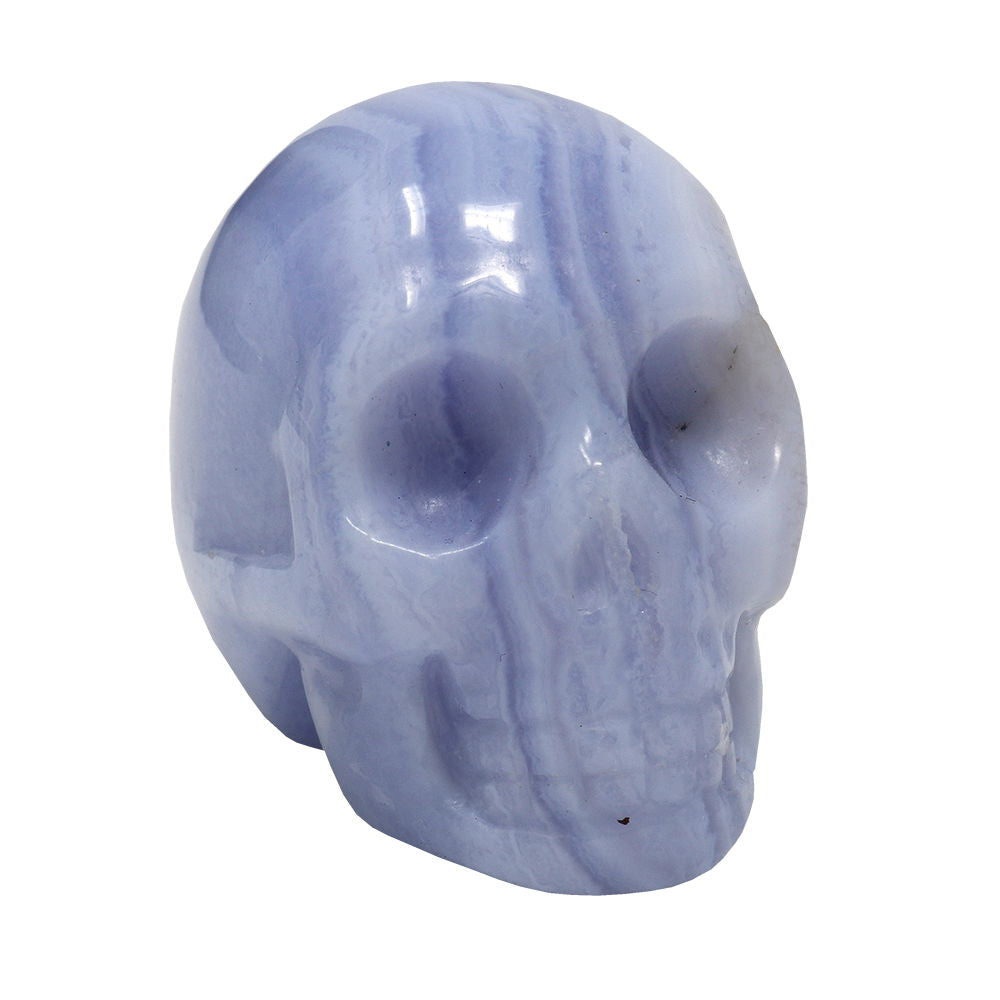 Blue Lace Agate Skull