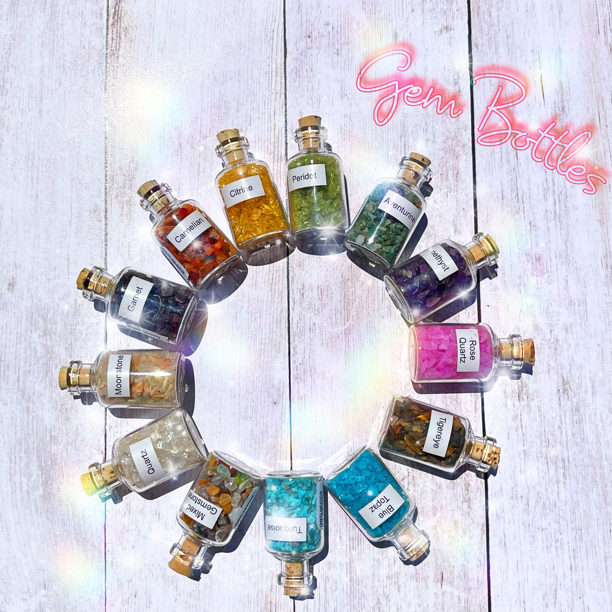 Individual Gemstone Bottle - Amethyst