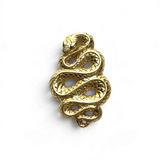 Rare Earth Gallery gold vermeil snake pendant featuring detailed scale texture on 925 sterling silver