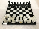 Hand Carved Mexican Onyx Stone Chess Set - Medium 10.5"