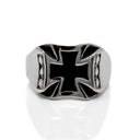 Stainless Steel 5-Point Maltese Cross Ring