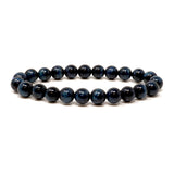 Blue Tigers Eye 8mm Beaded Bracelet